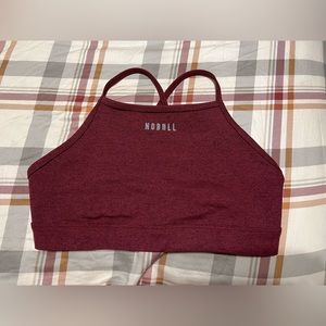 NoBull project like new high neck plush heather exercise/fitness sports bra
